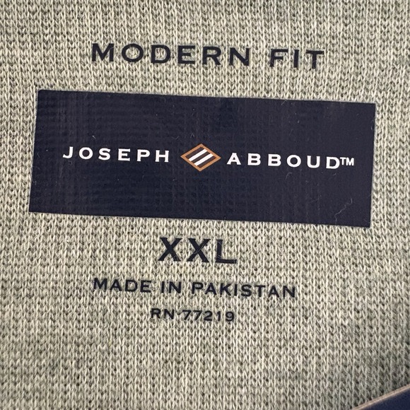 NWT Joseph Abboud Mens 1/4 Zip Pullover Sweater XXL Sage Green Modern Fit Cotton - Picture 5 of 11